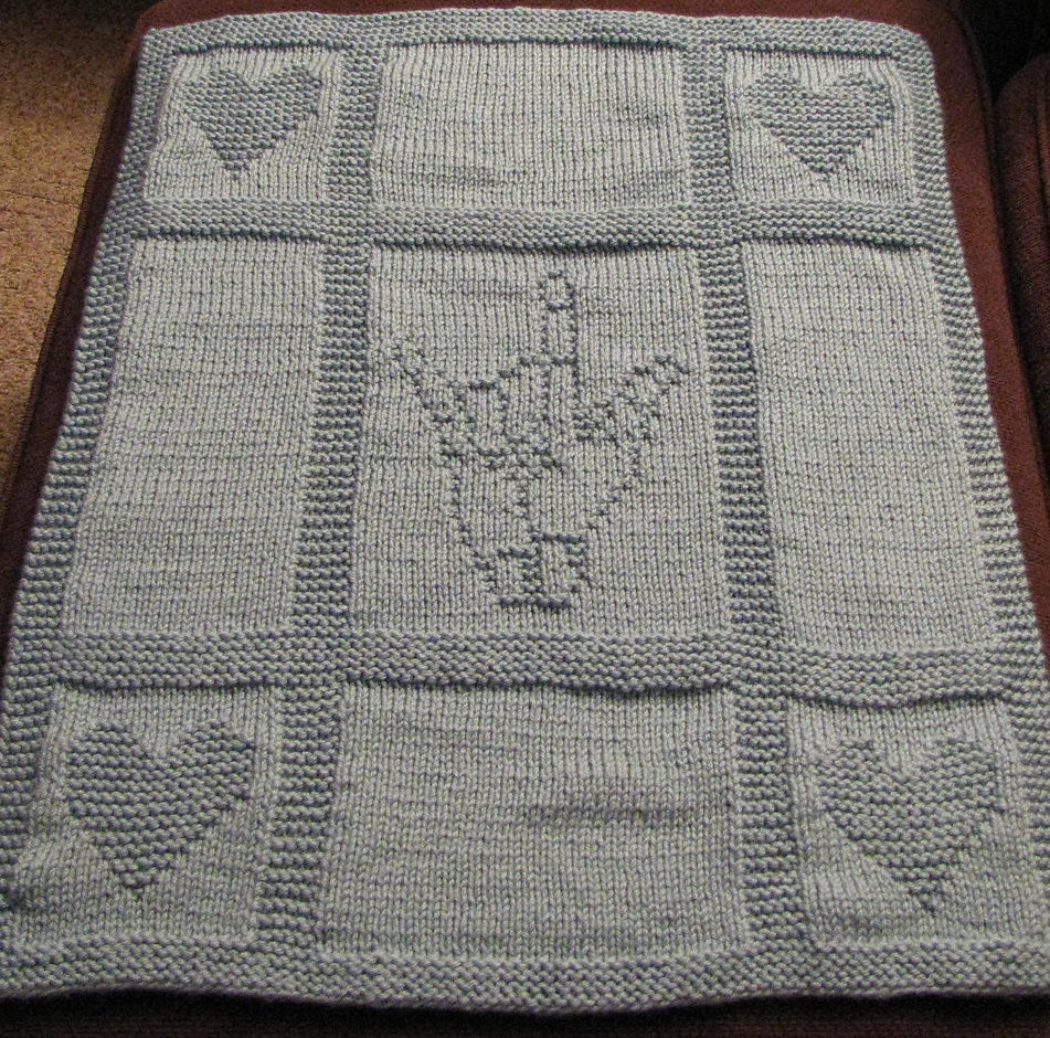 Free Knitting Pattern for ASL I Love You Blanket