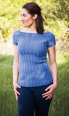 Free knitting pattern for Audrey Tee top