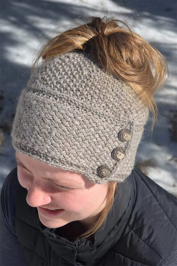 Knitting Pattern for Ava Messy Bun Hat