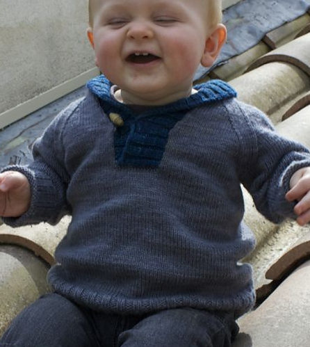 Free Knitting Pattern for Baby Brownstone Sweater