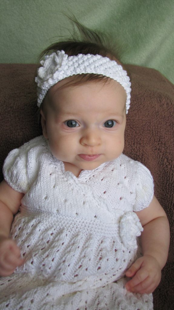 Free Knitting Pattern Baby Lace Wrap Dress