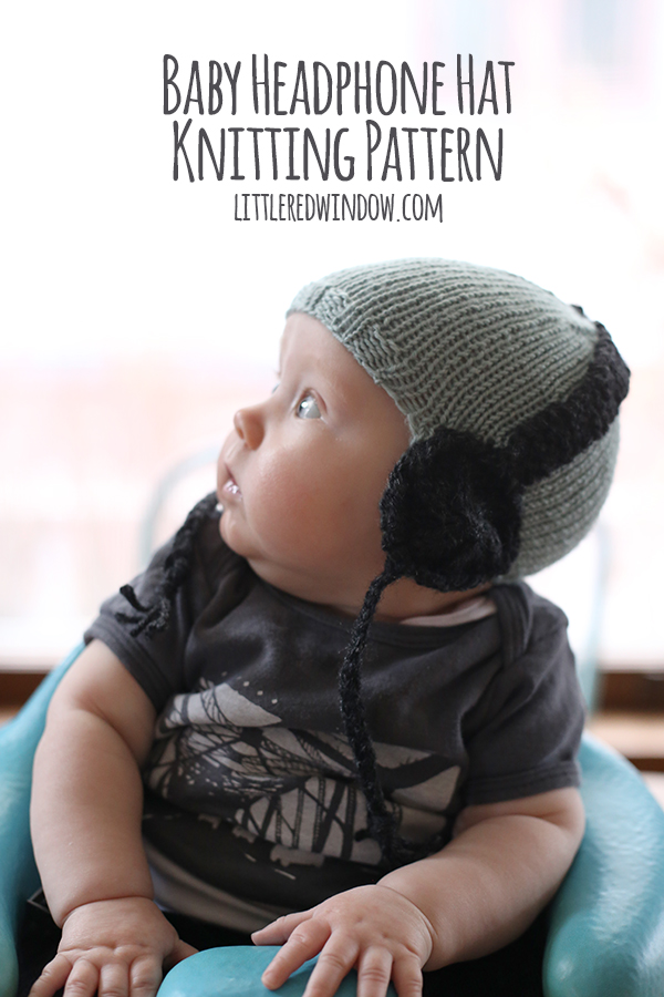 Free knitting pattern for Baby Headphone Hat