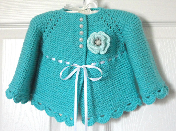Knitting Pattern for Garter Stitch Baby Jacket