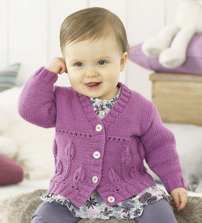 Knitting Pattern for Growing Baby Cardigan