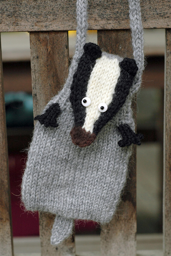 Free Knitting Pattern for Badger Purse