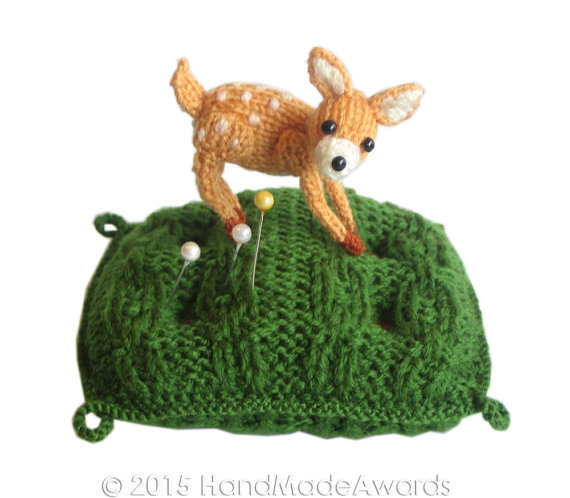 Free knitting pattern for Bambi Pin cushion