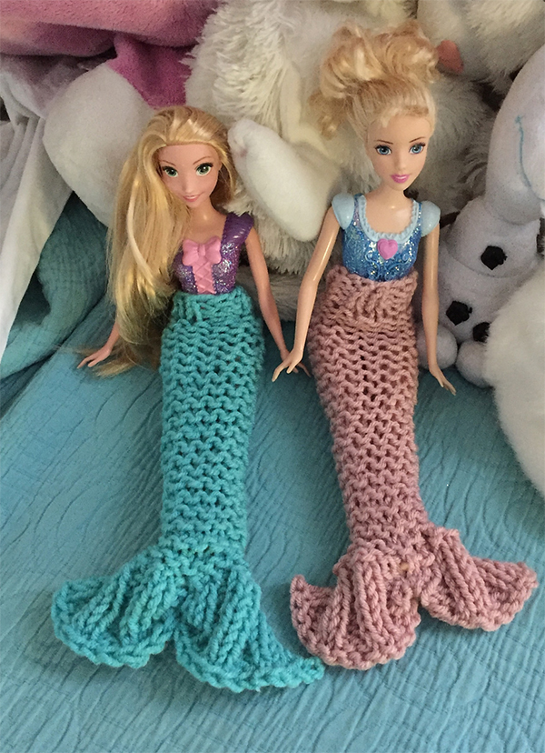 Free Knitting Pattern for Barbie Mermaid Tail