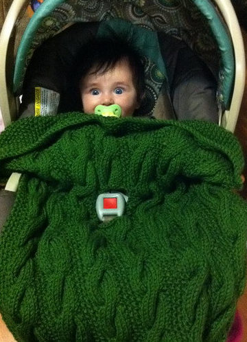 Knitting Pattern for Barden Car Seat Baby Blanket