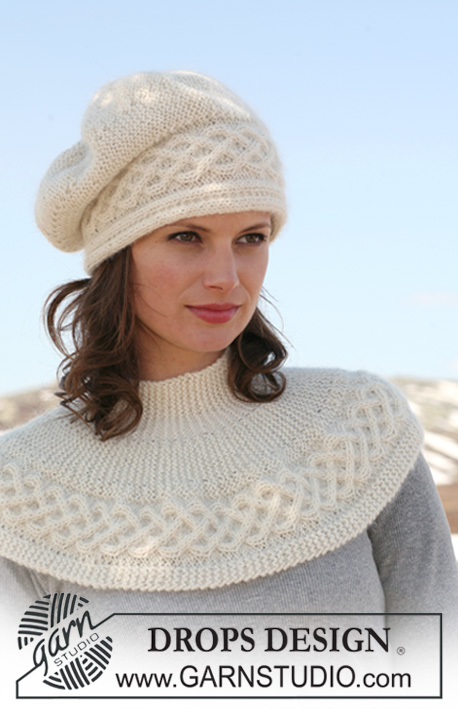 Basque Hat slouchy hat free knitting pattern with cable brim and more free slouchy hat knitting patterns