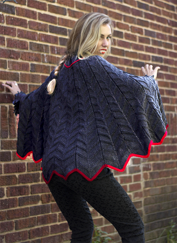 Free Knitting Pattern for Batcape