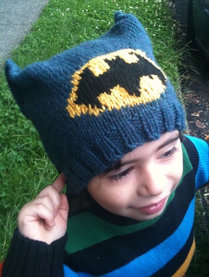 Batman Hat Knitting Pattern