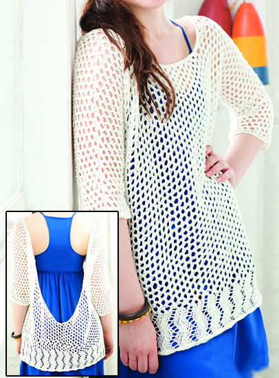 Free Knitting Pattern for Beachy Cover Up