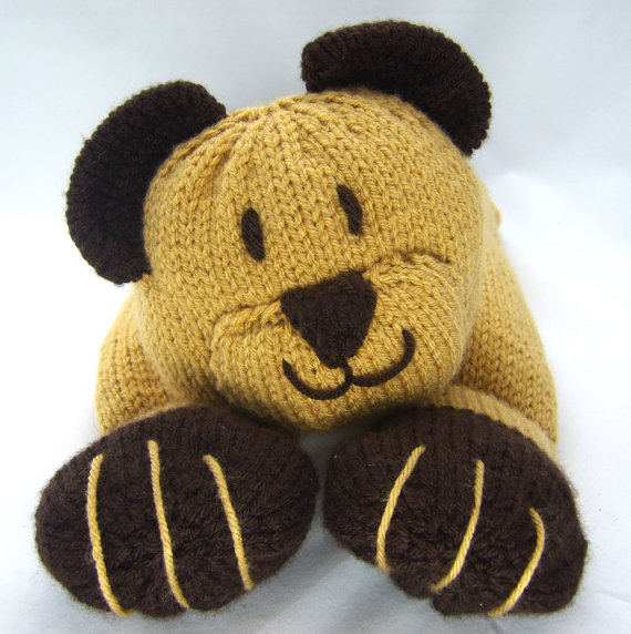 Bearly Bed Time Pajama Case Knitting Pattern | Favorite Bear Knitting Patterns including Teddy Bears, Paddington Bear, Koala Bear - many free patterns