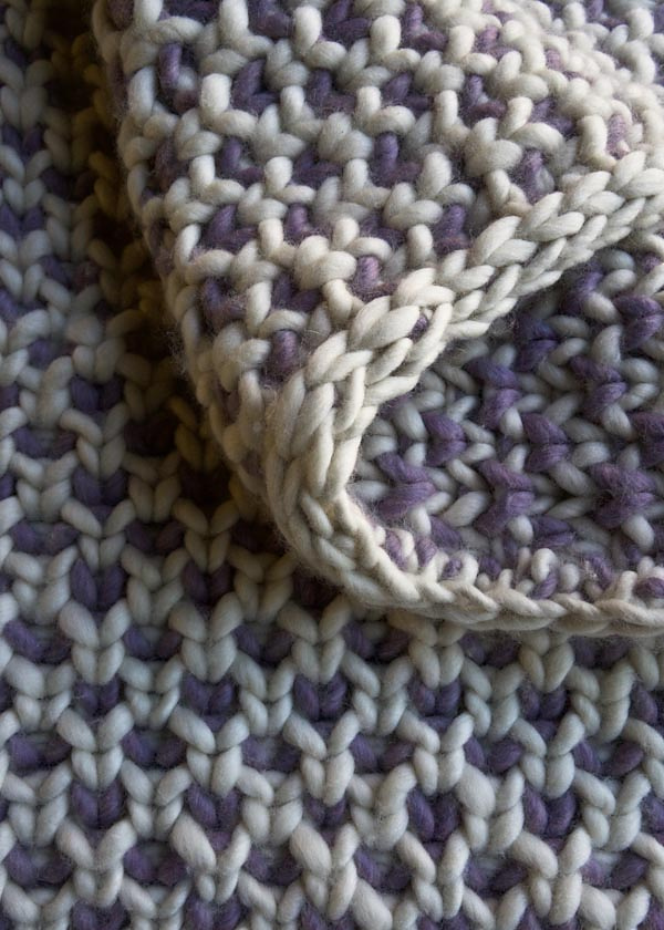 Free Knitting Pattern for Beautyberry Throw