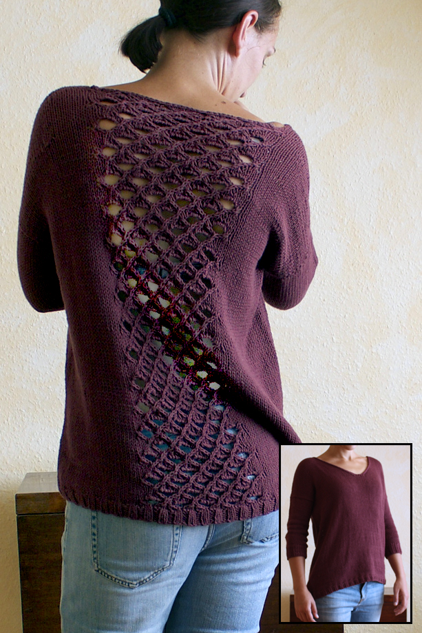 Free knitting pattern for Beetroot Salad Sweater