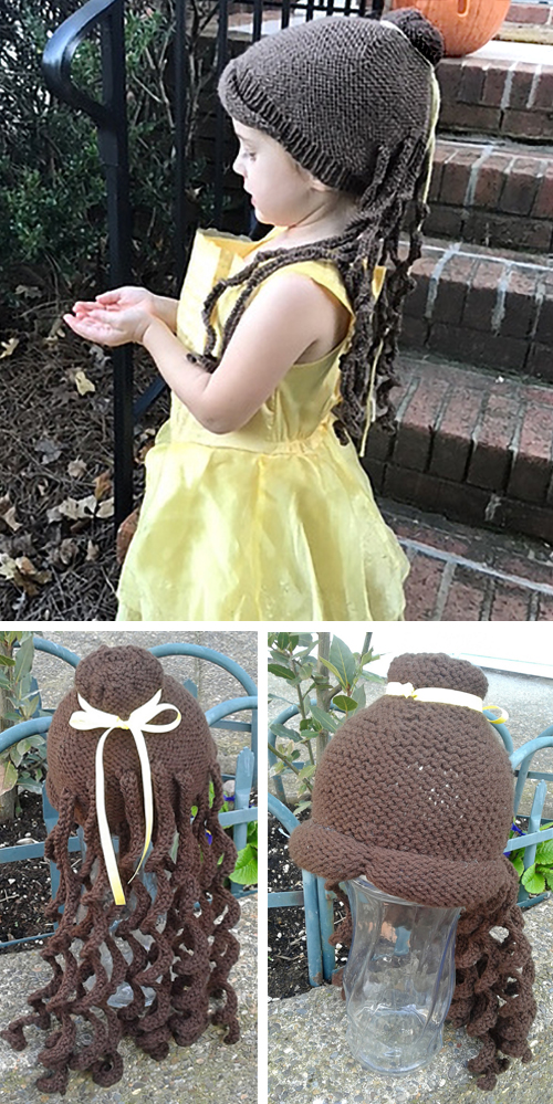Free Knitting Pattern for Belle Wig