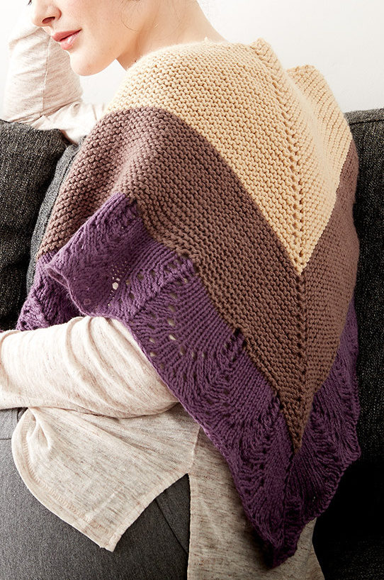 Free Knitting Pattern for Comfort Shawl