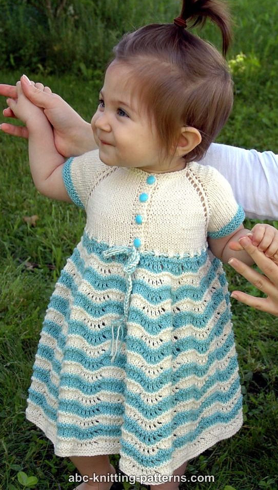 Free Knitting Pattern for Sunday Best Baby Dress