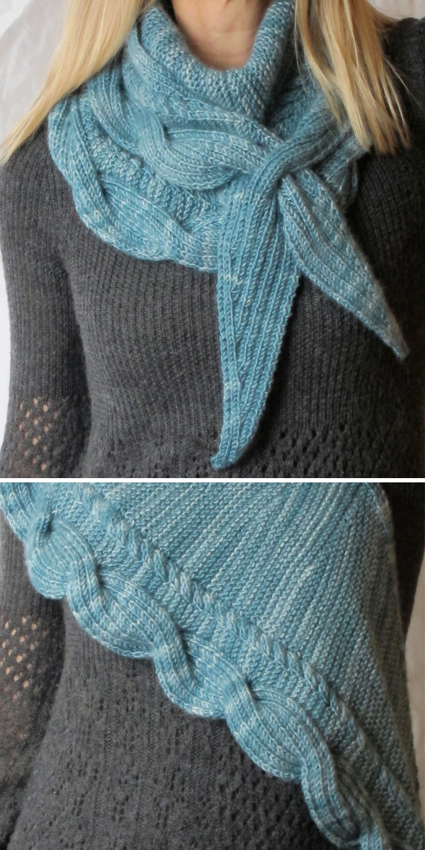 Knitting Pattern for Reversible Betangled Shawlette