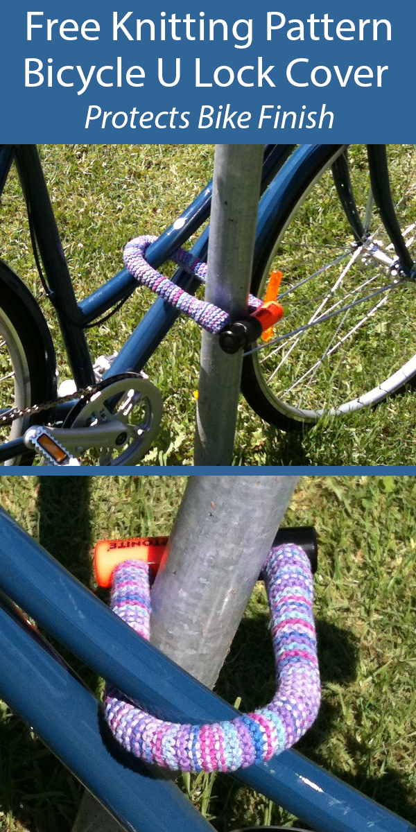 Free Knitting Pattern for Bicycle U Lock Cover - Great stashbuster