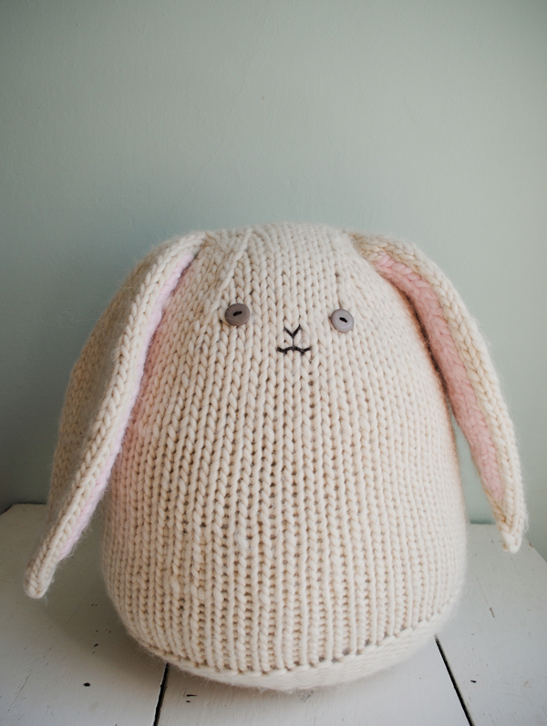 Big Cuddly Bunny Free Knitting Pattern | Free Bunny Rabbit Knitting Patterns at http://intheloopknitting.com/free-bunny-knitting-patterns