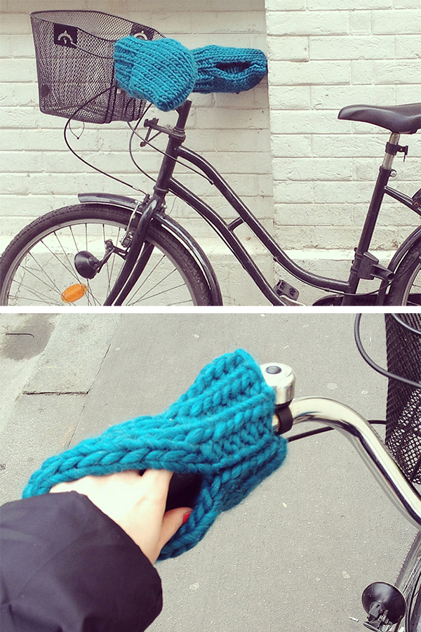 Free Knitting Pattern for Bike Mittens