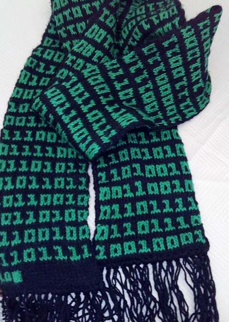 Free Knitting Pattern for Binary Scarf