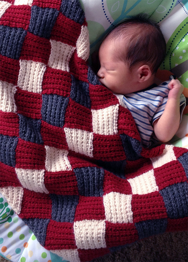 Free Knitting Pattern for Bliss Baby Blanket