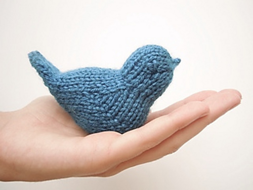 Free Knitting Pattern for Bluebird Toy