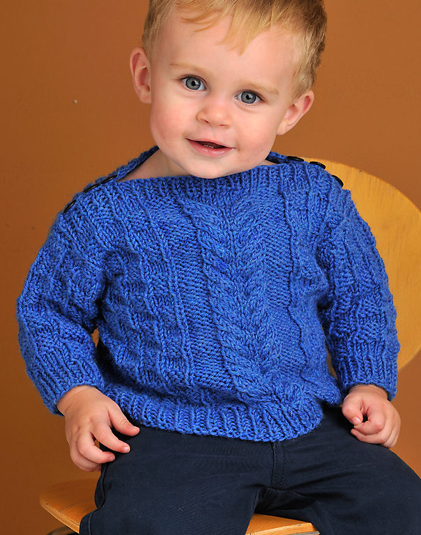 Knitting Pattern for Baby Boatneck Pullover