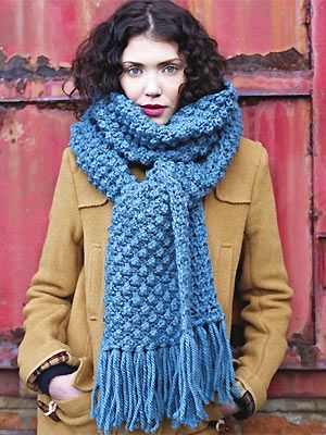 Free knitting pattern for Bobbly Scarf and more scarf knitting patterns