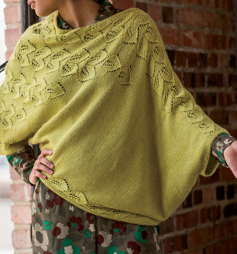 Knitting Pattern for Botanic Pullover Poncho