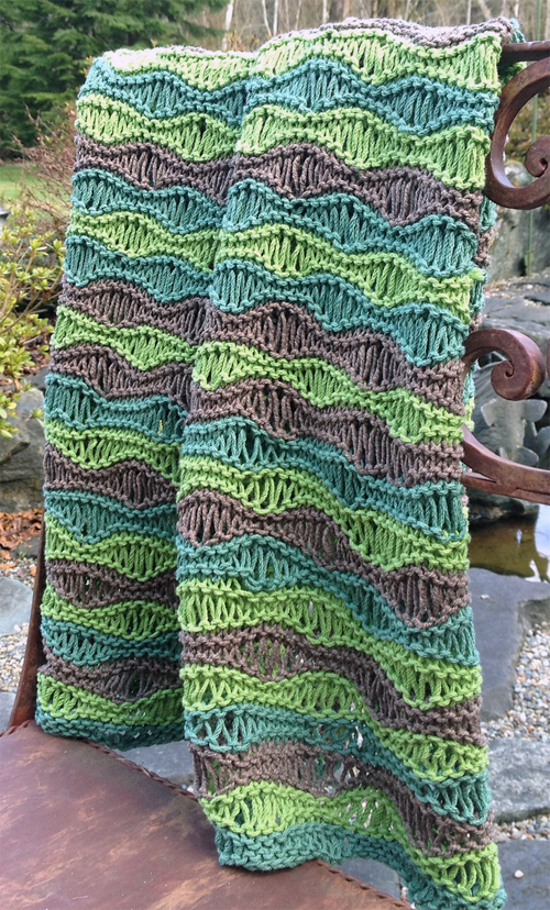 Free knitting pattern for breezy baby blanket