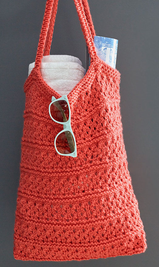 Free Easy Knitting Pattern for Breezy Knit Market Bag