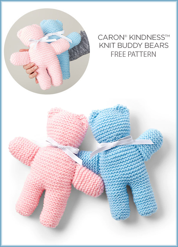 Free Knitting Pattern for One Skein Buddy Bears