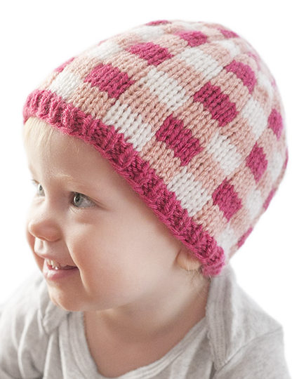 Knitting Pattern for Buffalo Plaid Baby Hat