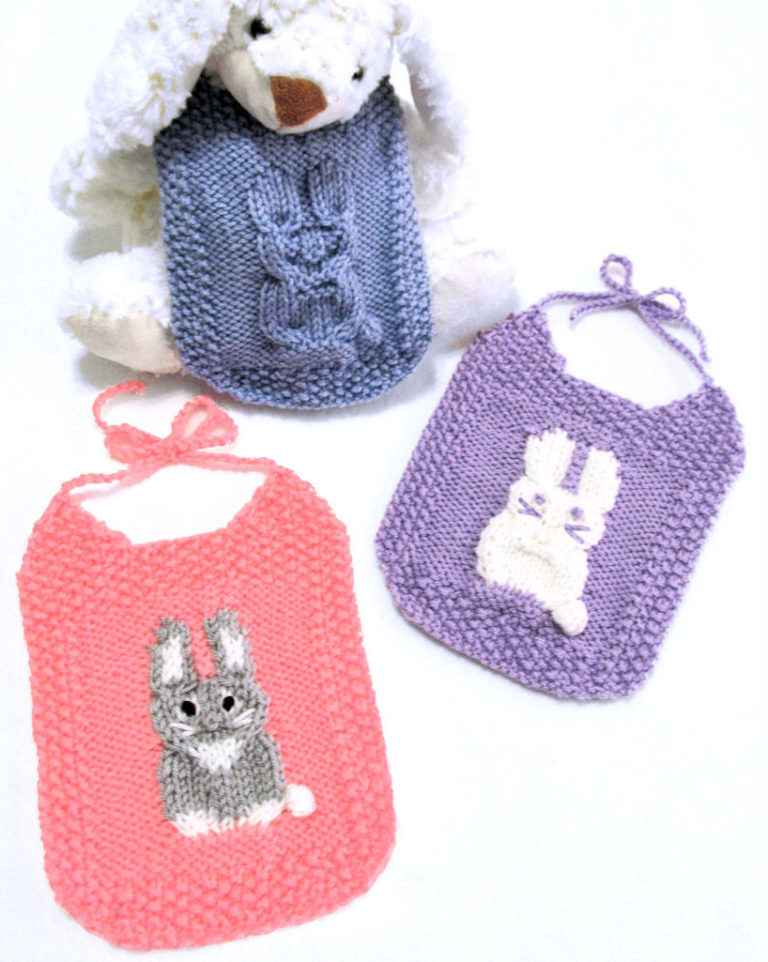 Knitting Pattern for Bunny Bibs