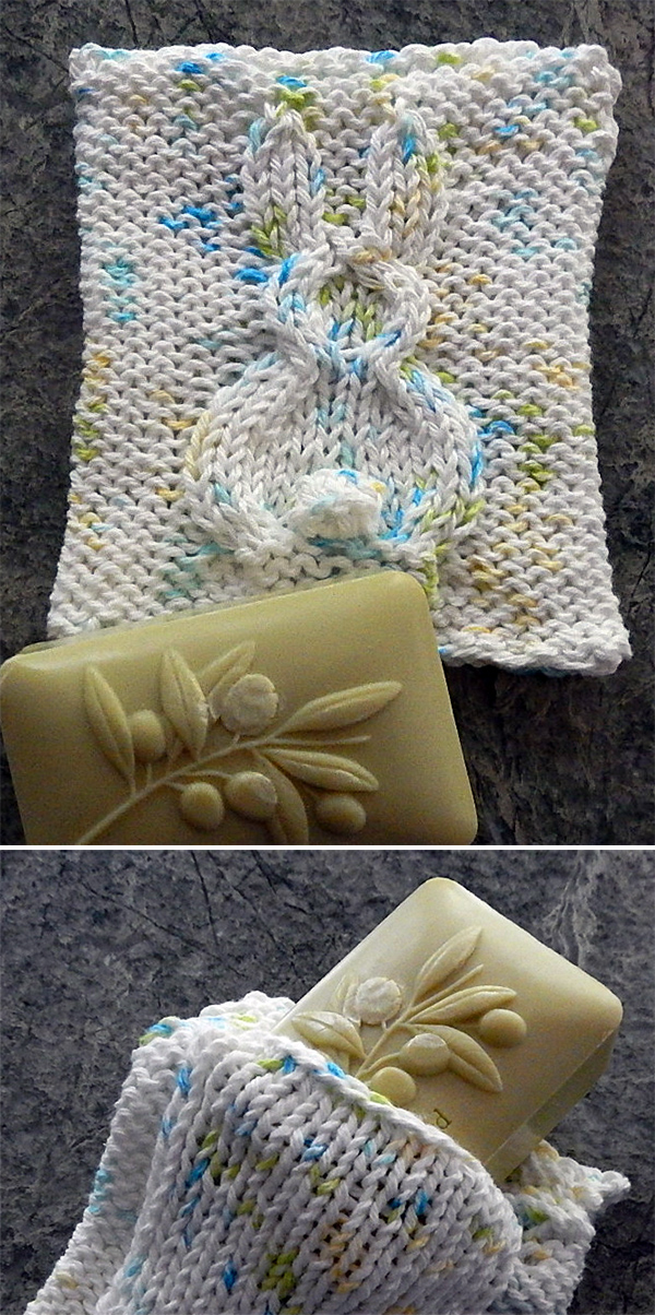 Knitting pattern for Bunny Spa Cloth