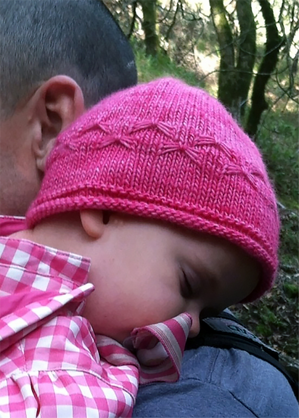 Free Knitting Pattern for Easy Butterfly Baby Hat