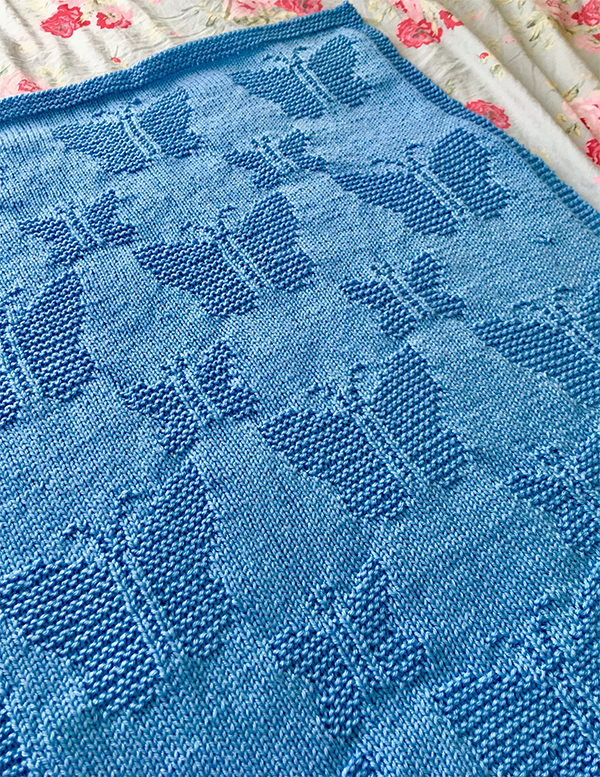 Knitting Pattern for Easy Butterfly Blanket