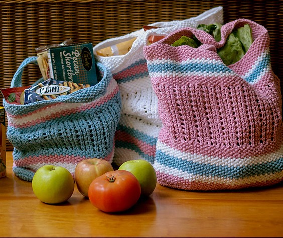 knitting pattern for BYOB -2.0 Bring your own bag tote