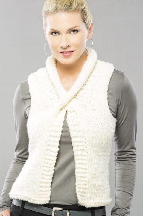 Free Knitting Pattern for Cable Cross Vest