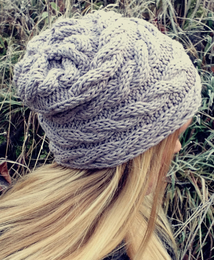 Knitting Pattern for Cable Wrap Beanie