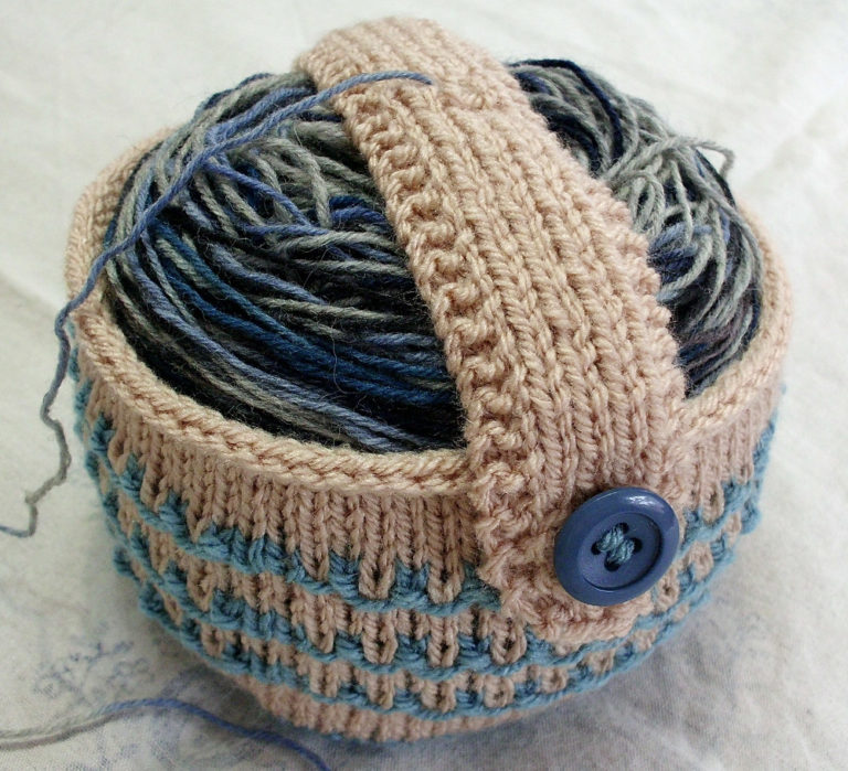 Free Knitting Pattern for Yarn Cake Holder