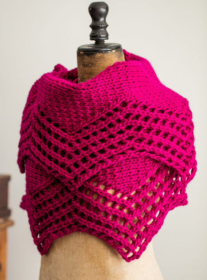 Free Knitting Pattern for Camelia Shawl