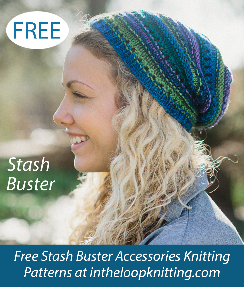 Free Candystripe Slouch Hat Knitting Pattern for Stashbusting