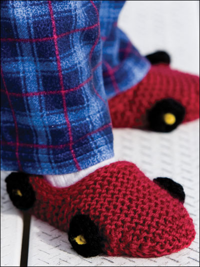 Car Slipper Knitting Pattern