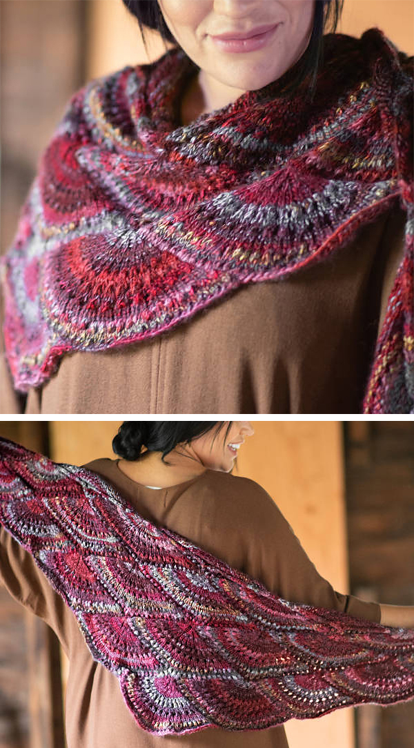 Free Knitting Pattern for Carol Shawl