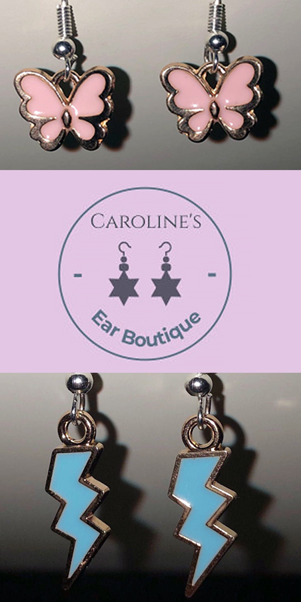 Carolines Ear Boutique Earrings Butterfly Lightning Star Earrings
