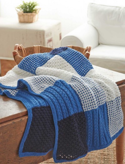 Free knitting pattern for Textured Afghan and more sampler afghan knitting patterns